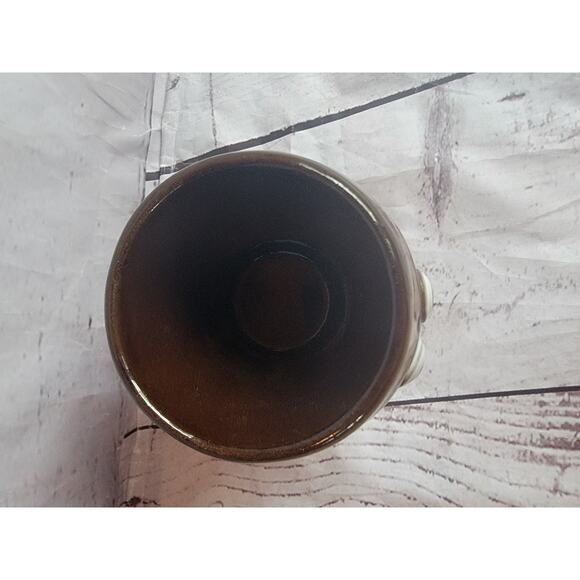 Vintage OMC Art Pottery Owl Cup Boho Planter Candle Pencil Brush Holder - Picture 3 of 7